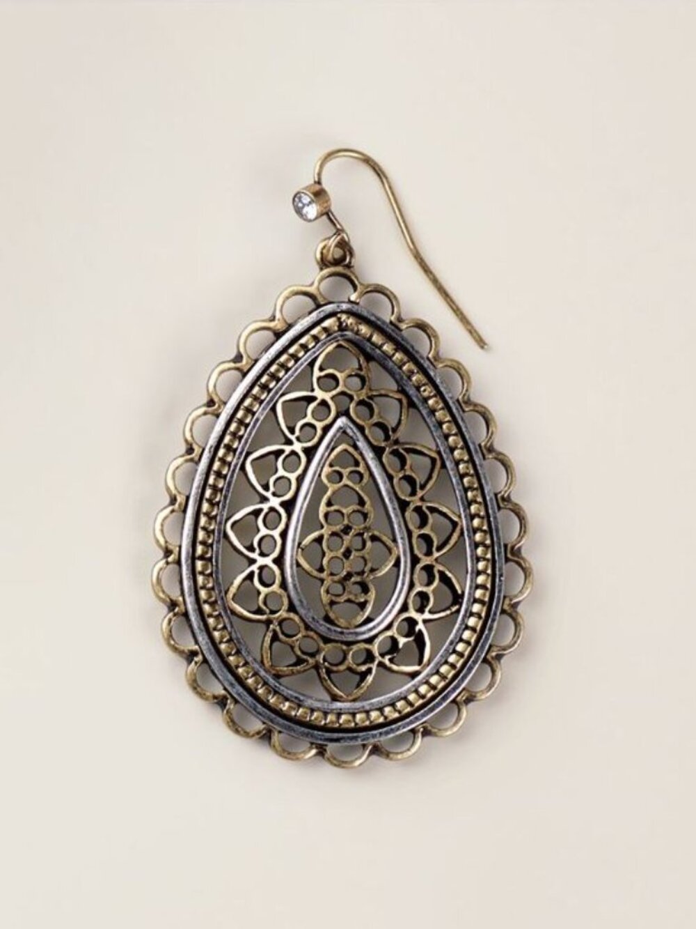 ✨ Gold Filigree Drop Earrings – Victorian Style, 2” Statement Dangles